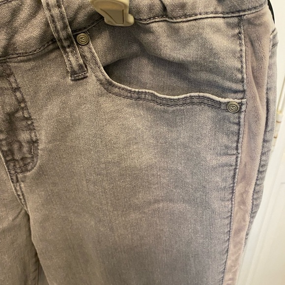 ND Velvet Trim Tuxedo Jeans Light Gray 12R 12 - Picture 3 of 8